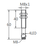 M8埋入接近開關(guān)插件式