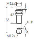 M12非埋式接近開(kāi)關(guān)插件式