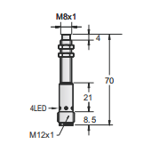 M8非埋式全金屬接近開關(guān)（插件式）