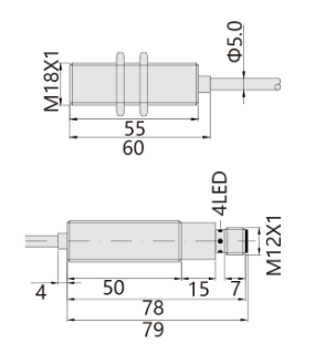 230℃M18埋入式耐高溫接近開關