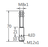M8埋入式遠距離接近開關(guān)（尾插12）